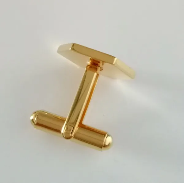 Custom made copper cufflink blanks 18k gold plating new cuff links set