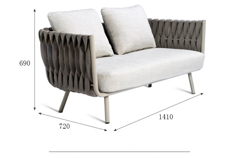 modern outdoor rattan rope outdoor furniture