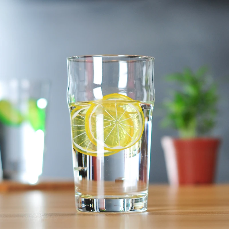 18oz stackable glass beer glasses water drinking glasses