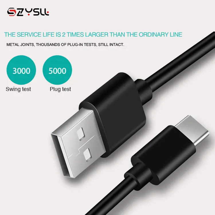 
1m 2m 3m 5V/2A Fast Charging 2.0 Type C USB Cable For Samsung 