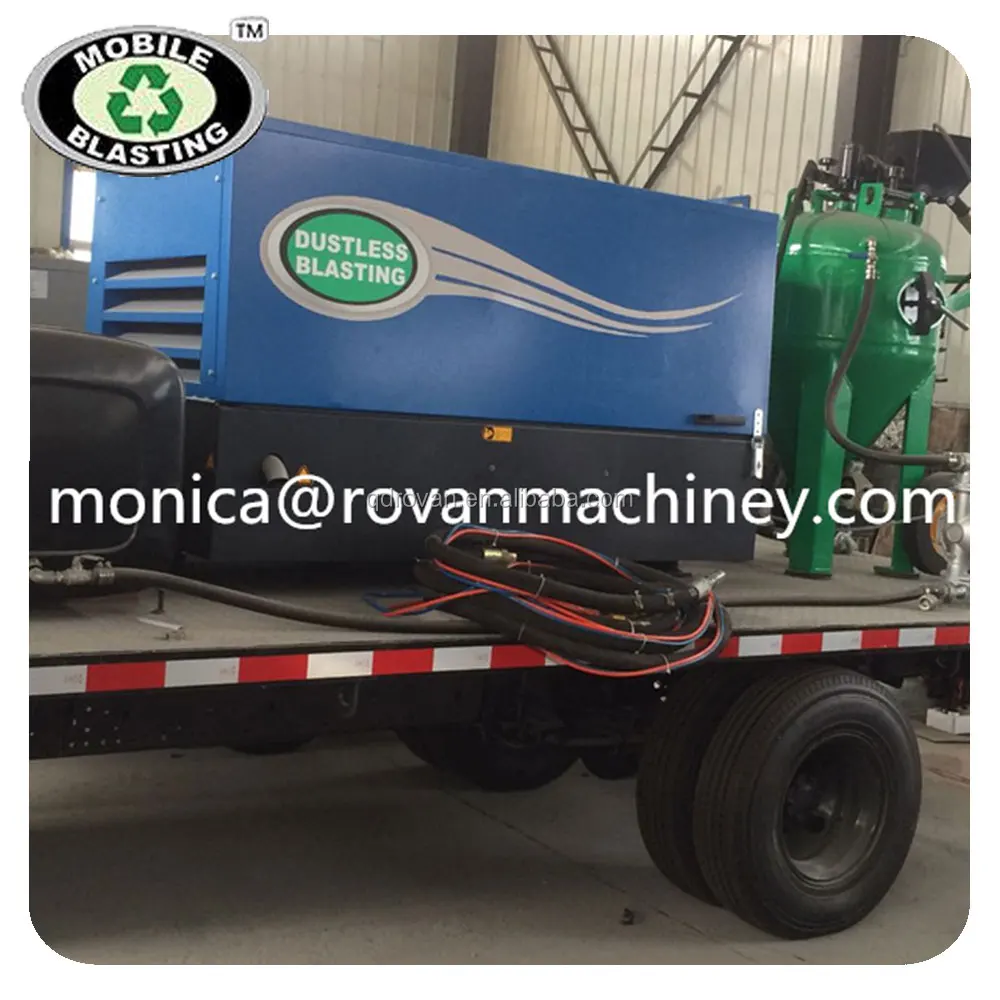 2017 лучшее качество, Китай, подвижная беспыльная пескоструйная обработка с прицепом/наружный недорогой беспыльный Пескоструйный Аппарат