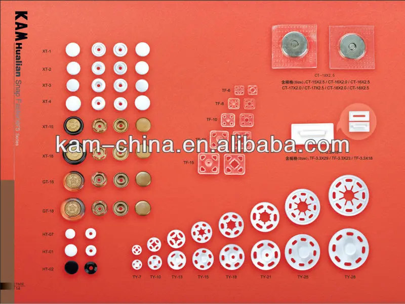 Square & round plastic Snap Button / snap fasteners
