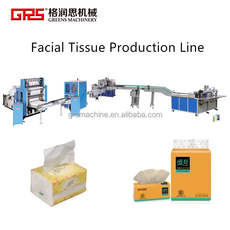 facial tissue production line , facial tissue paper folding making machine