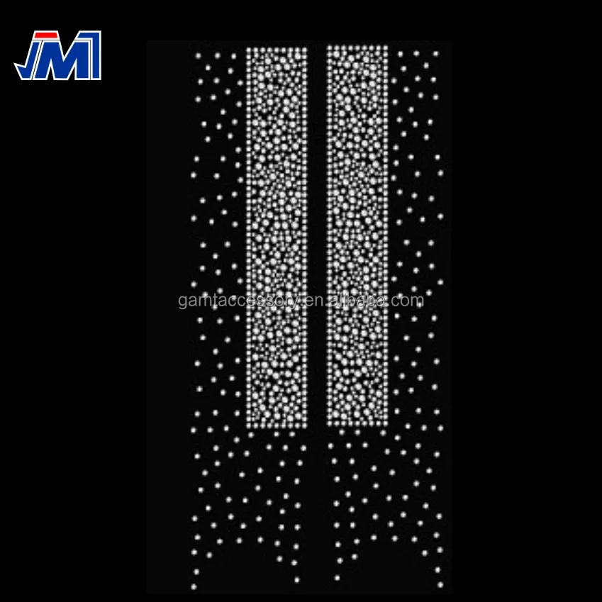 Fullbling rhinestone crystal hotfix cheer bow strip transfer
