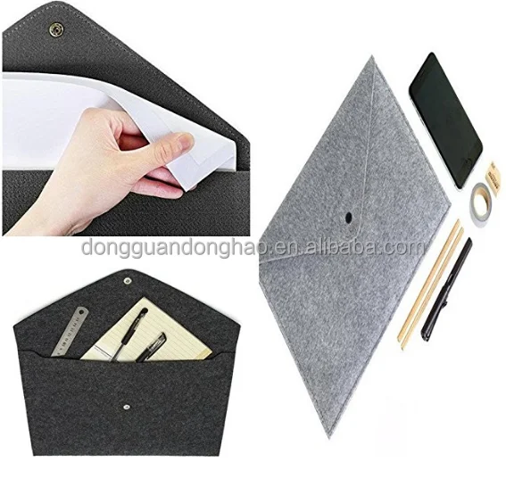 A4 File Folder Durable Document Bag Padfolio folder Portfolio Case wool felt Letter Envelope file folder