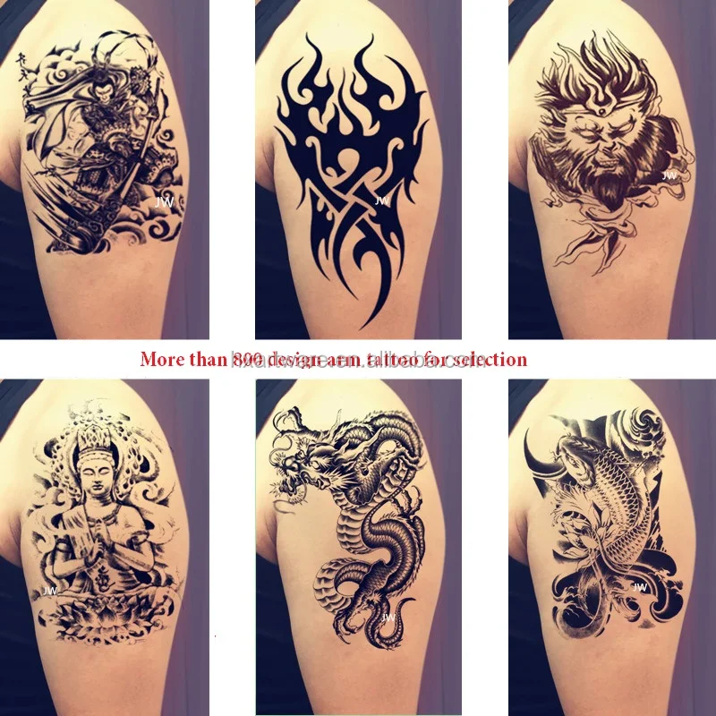 wholesale water based temporary tattoo sleeve for men