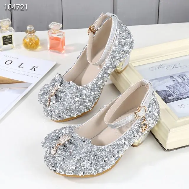 Новинка лета 2019, сандалии для девочек, обувь принцессы, модные детские сандалии на высоком каблуке для девочек, летняя детская обувь