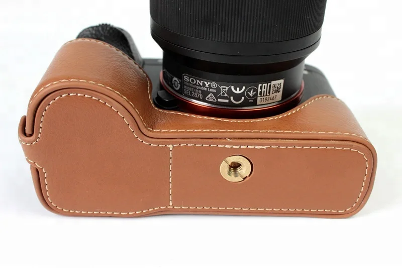 Genuine Leather Camera Base Case Protective Cover for Sonyy A7 Mark II A7II