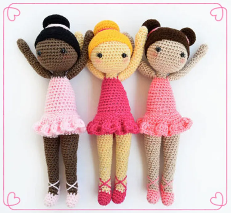 Direct-factory Wholesales 100% Cotton Baby/Kids Crochet Amigurumi Doll Stuffed Toys