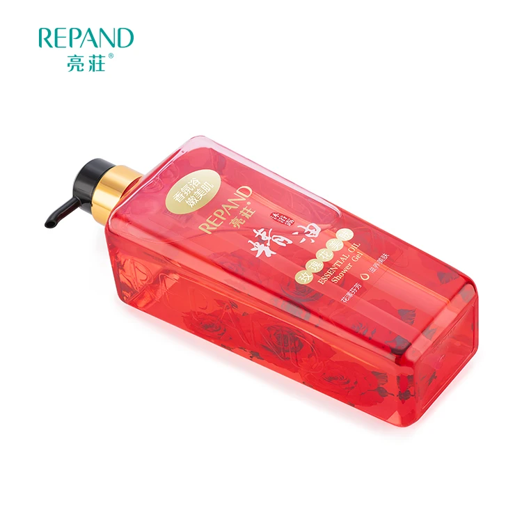 Support Customized Essential Oil Shower Gel Hydrating Relaxing Body Wash Flavors With Rose Flower Perfumed