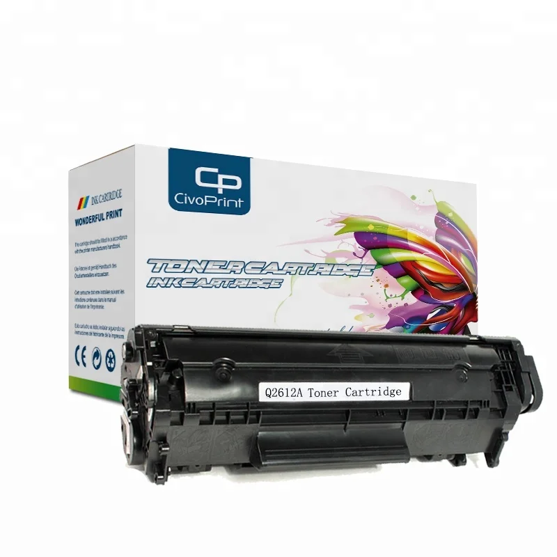 Best Selling Black Q2612A 12A Toner Cartridge 2612A Fax-9 Fx-10 Compatible For Laserjet 1012 1018 1020 1022