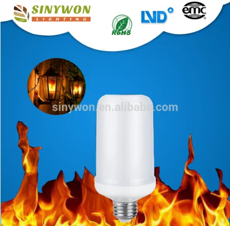 Garden Decorative 5W Fire Light 12V Solar Led Flickering Silk Candle Flame Effect Led Flame Bulb Light