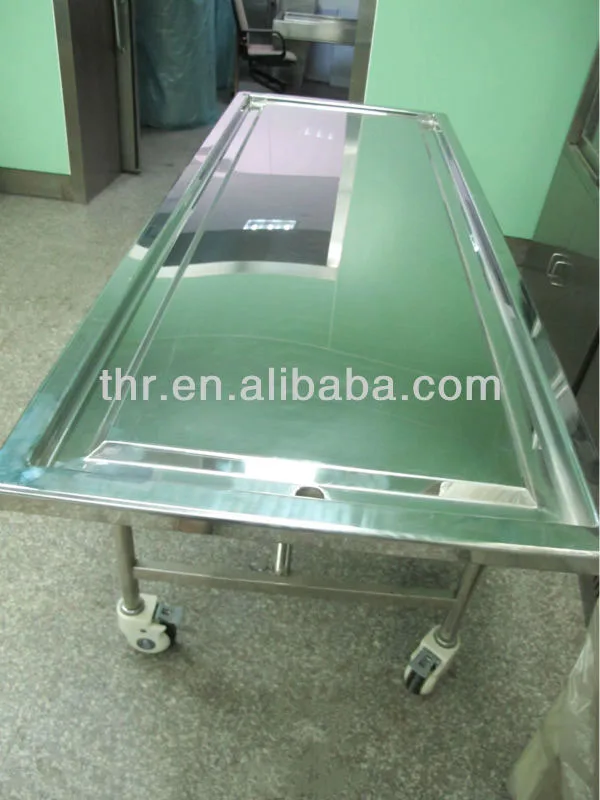 THR-104 Hospital Funeral Products Stainless Steel Autopsy Table