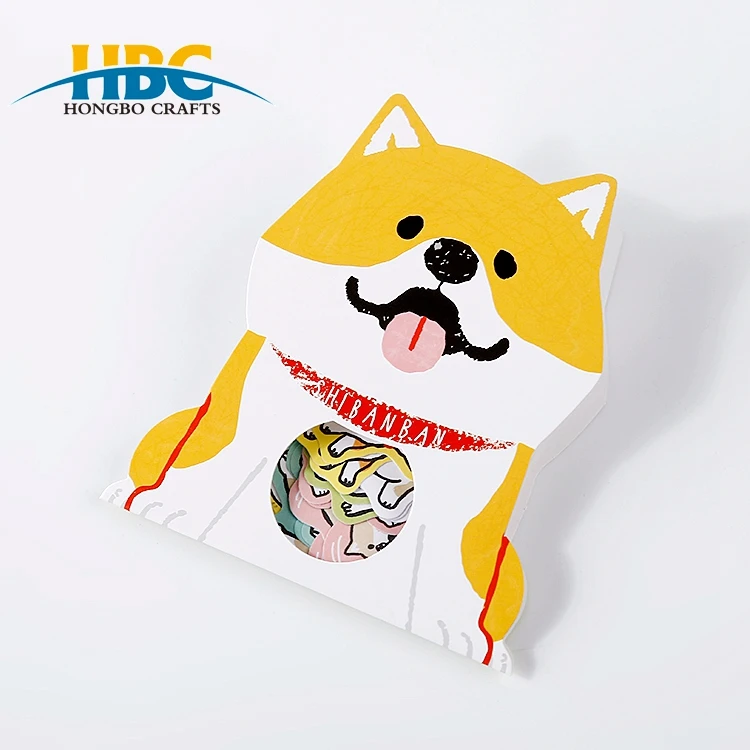 Funny animal shaped star shaped sticky note pad / dog shape sticky notes