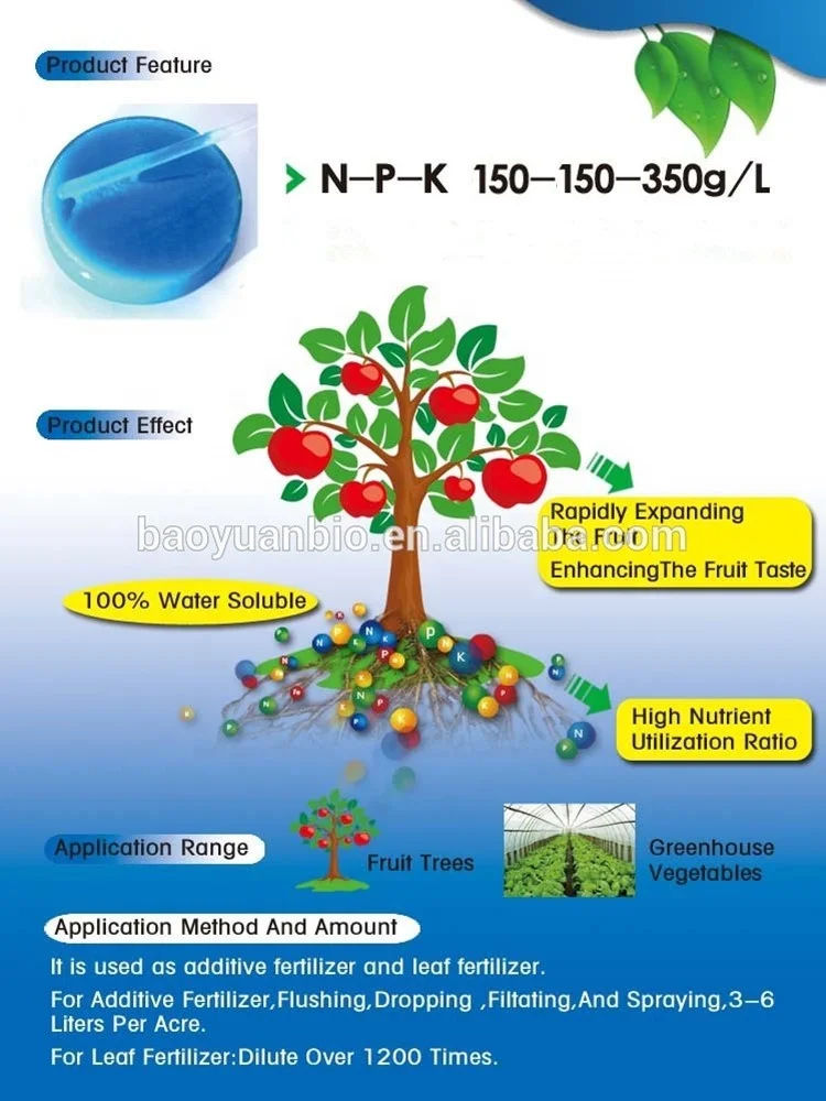 High quality GEL Suspension NPK Liquid Fertilizer GEL NPK 200-200-200 Water soluble fertilizer