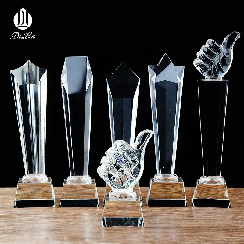 FREE SAMPLE Customized Blank K9 Crystal Golf Diamond Microphone Acrylic Trophy Award / Crystal Ball Sports Dance Book Trophy