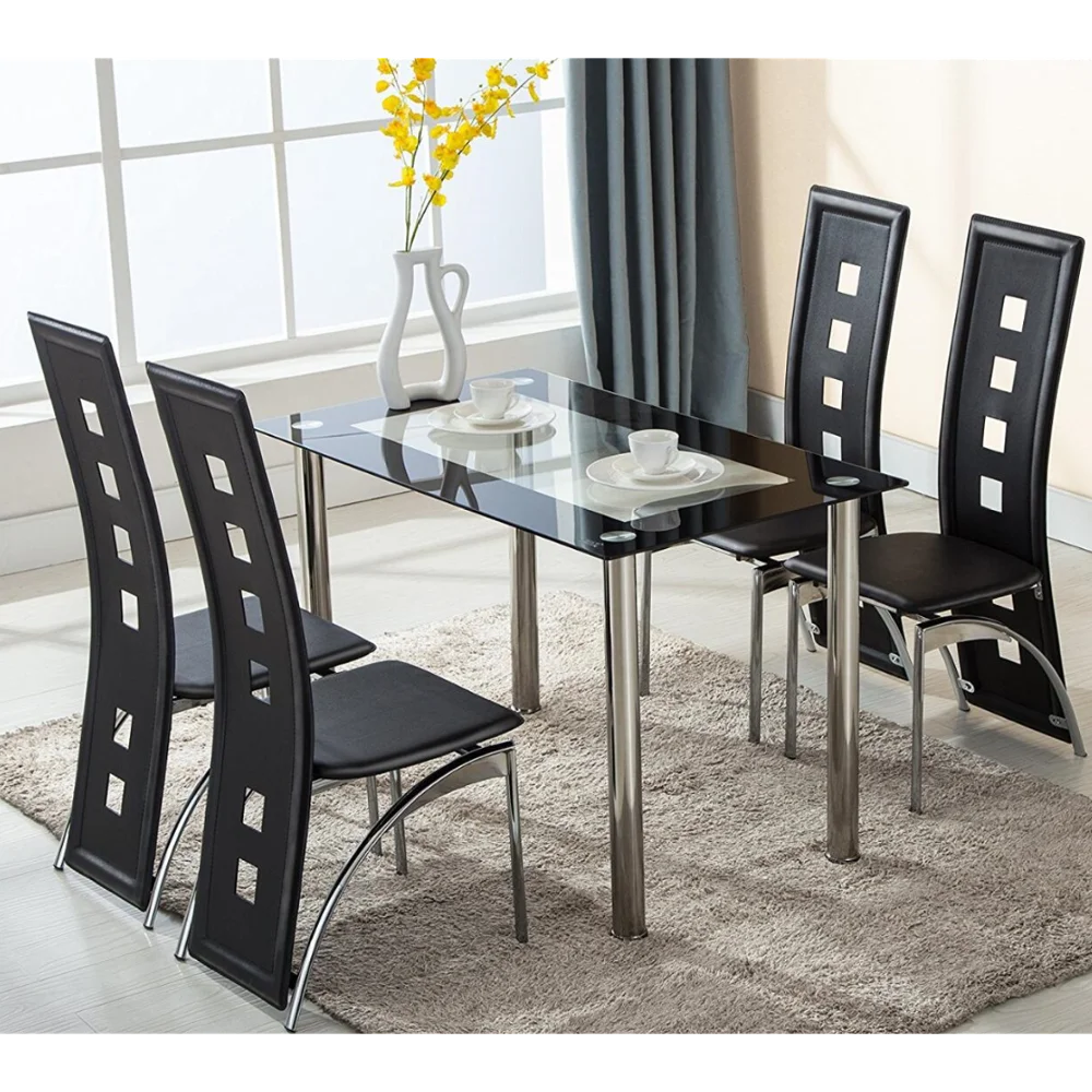 
hot sale dining room furniture good price dining room sets top quality glass dining table and chairs 