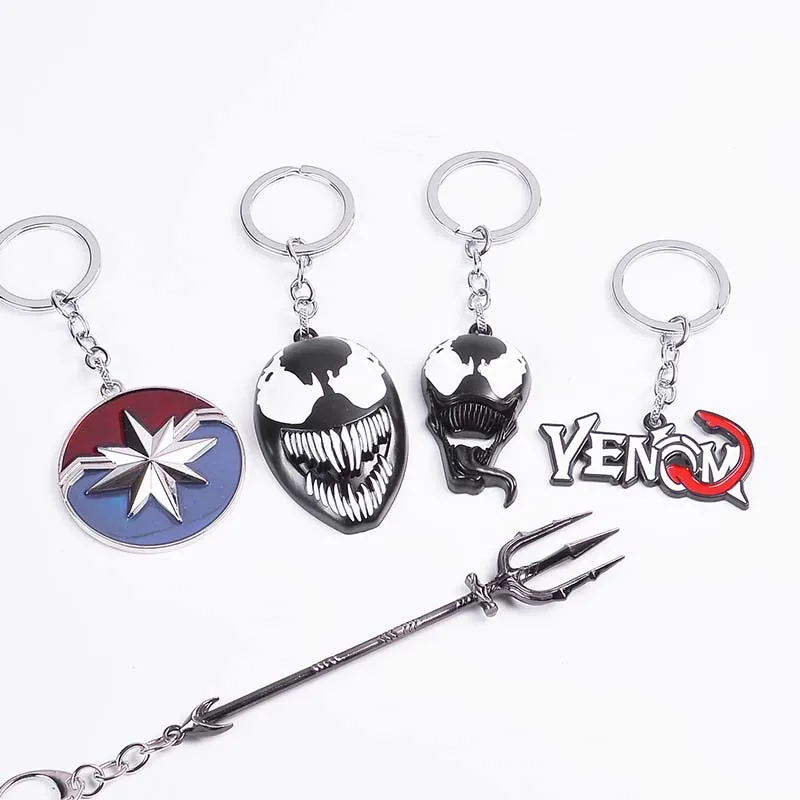 Venom Neptune harpoon key chain spider man metal car key chain