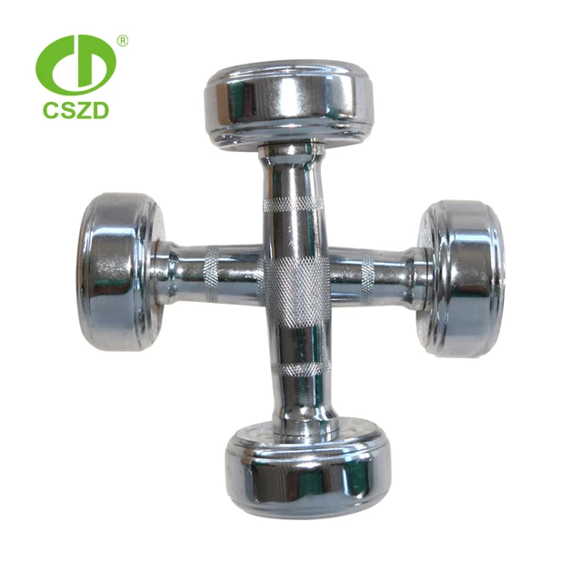 Factory Wholesale Custom Logo Cast Iron dumbbells steel chrome dumbbell for home gym exercise  fitness