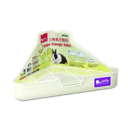 Popular Small Plastic Pet Triangle Toilet for Rabbit Guinea Pig Chinchilla