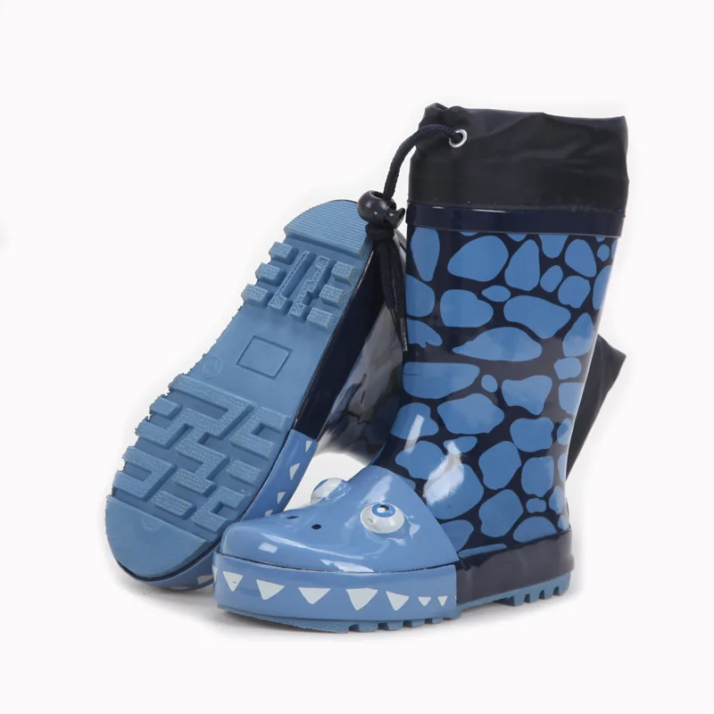 Factory sale-Cheap fashion print kids rubber shoes with collar
