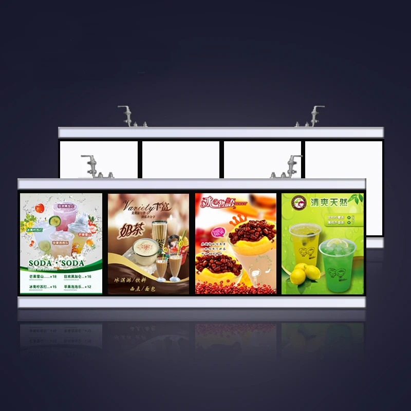 Aluminum Changeable Chef Menu Board kfc Menu Display