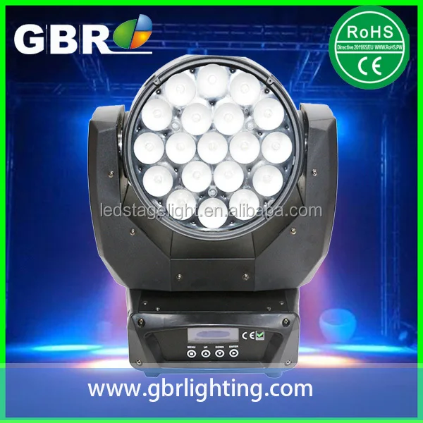 GBR World Class!!! RGBW 19pcs 15w Aura LED Beam led moving head zoom
