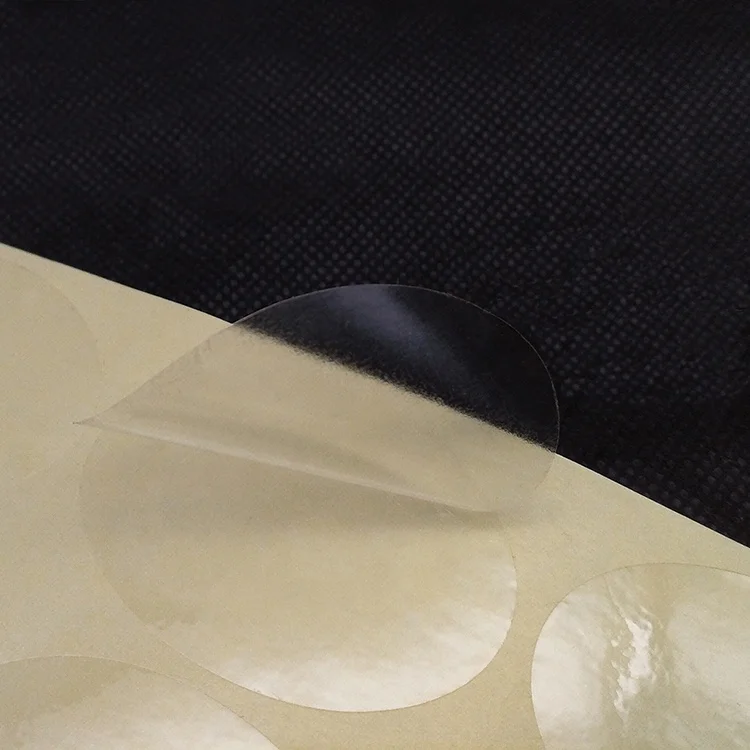 Custom vinyl transparent seal circle label  for packing by sticker printer Product packaging label sticker