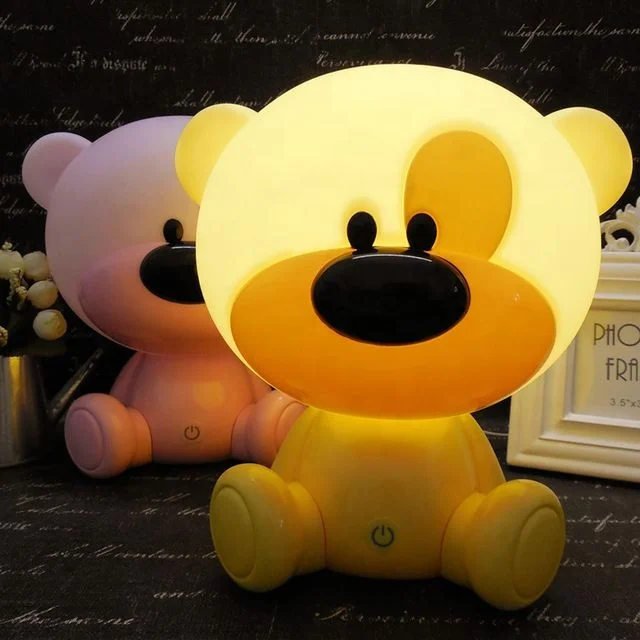 EU/US Plug Night Lovely Sleeping Lamp Baby Room Bedside Lamp Cartoon Night Light