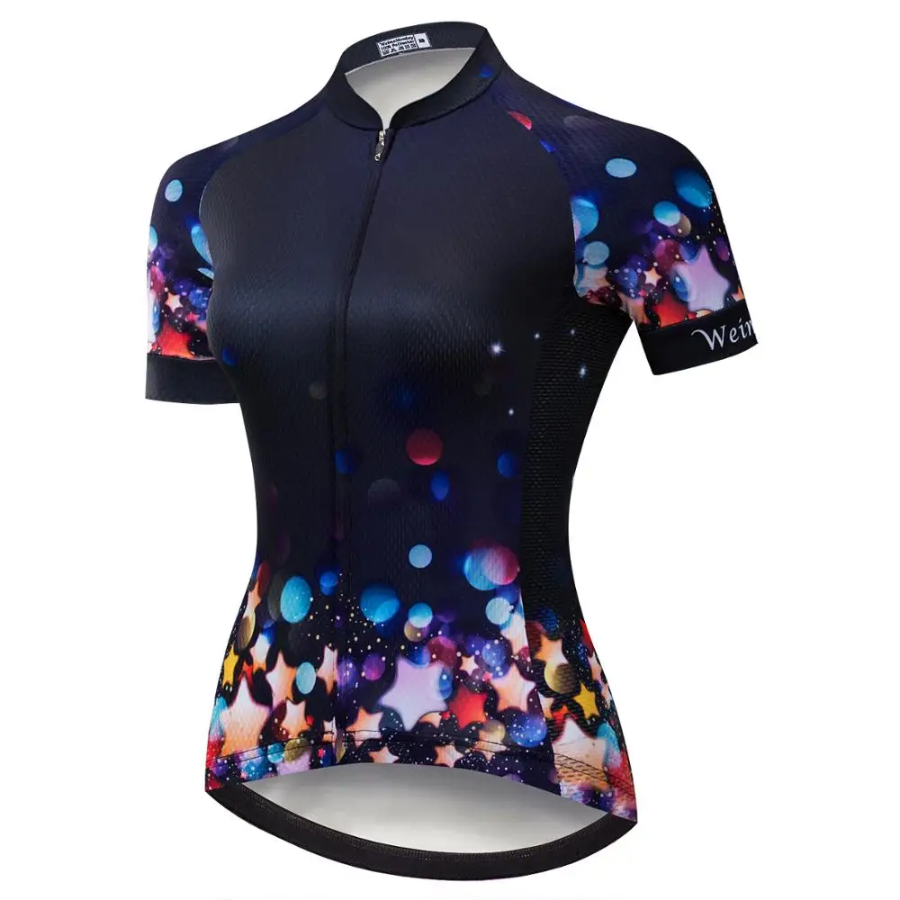 Wholesale Summer Team Road Bike Shirt Tops Short Sleeve Reflective Bicycle Clothing Racing Sports Wear Cycling Jersey Women