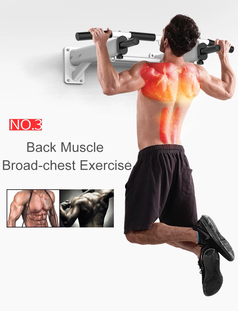 Gym equipment Horizontal Bar Door Wall Mount  Pull Up Bar Wall Chin Up Bar Fitness sports