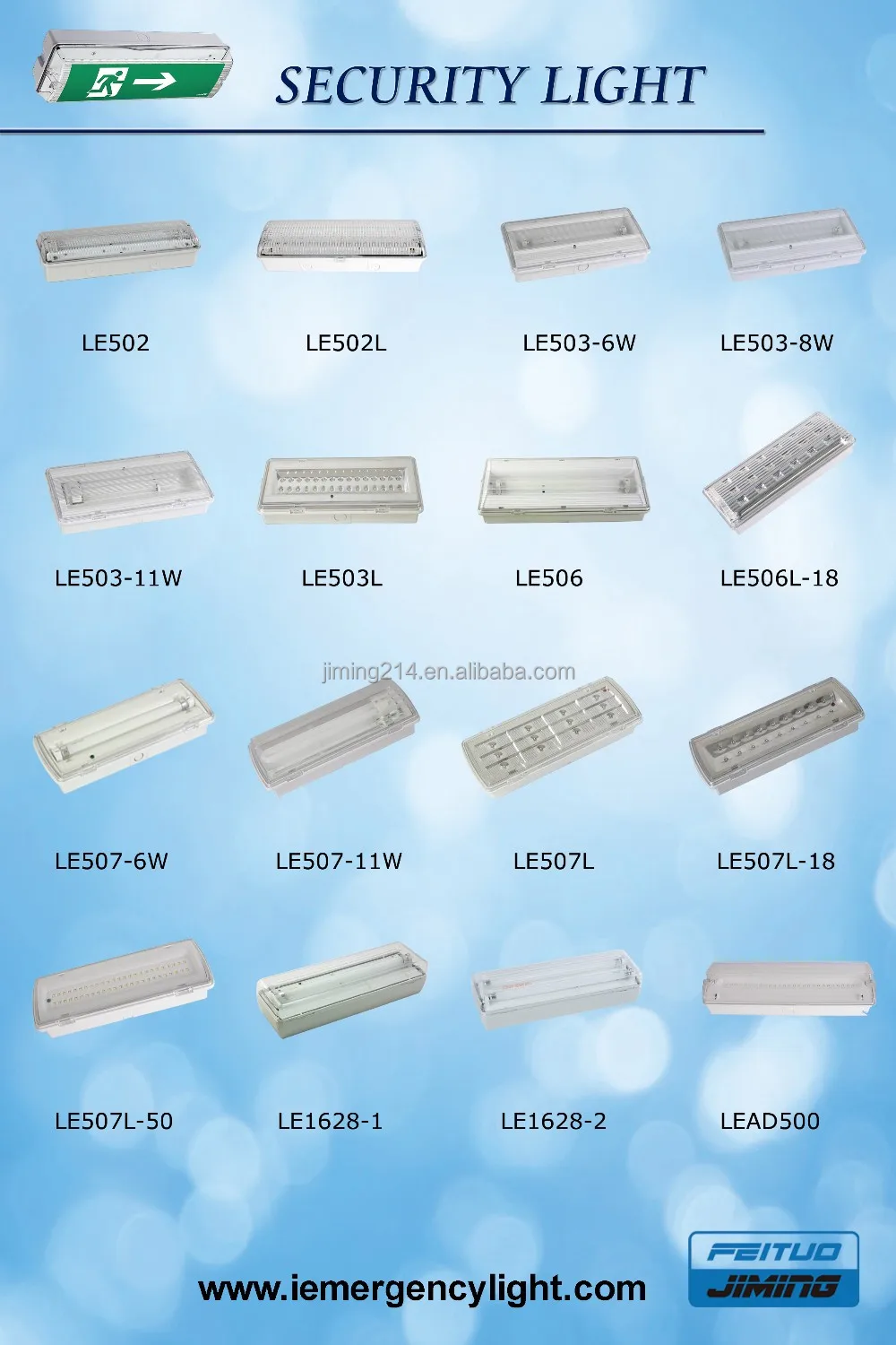 Made by JIMING: LE297 Multi-angle wall mounting acrylic panel led exit sign light