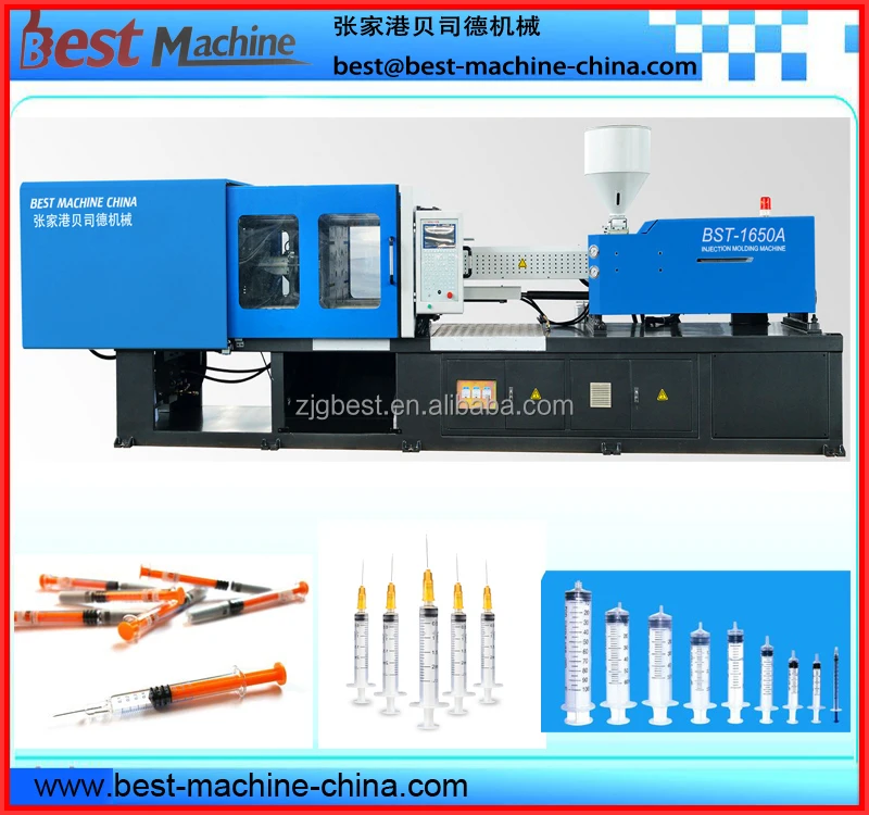 Высокая емкость медицинский шприц литья пластмасс под давлением делая машину цена