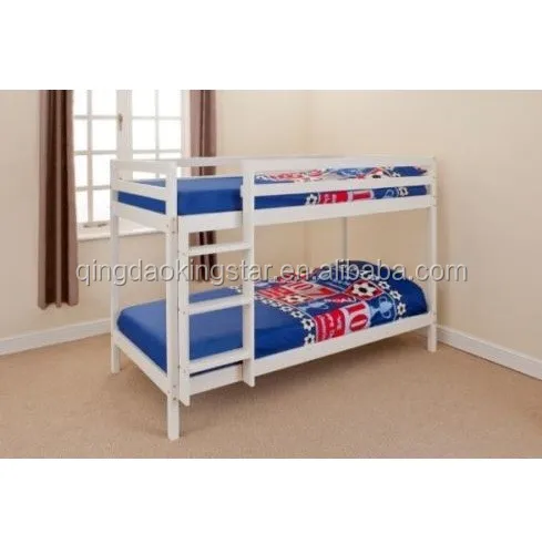 wooden double decker single bed