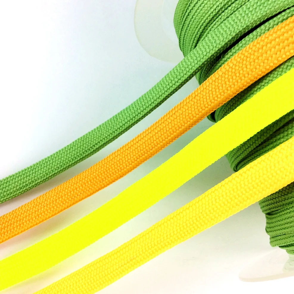 Nylon drawstring cord Flat Braid Hollow Rope