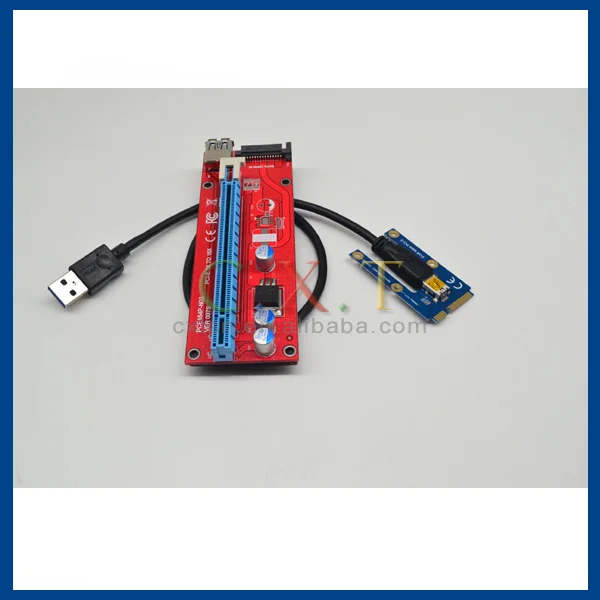 Mini PCI-E PCI Express 1x До 16x Extender Riser Card PCIE Добыча Карты USB 3.0