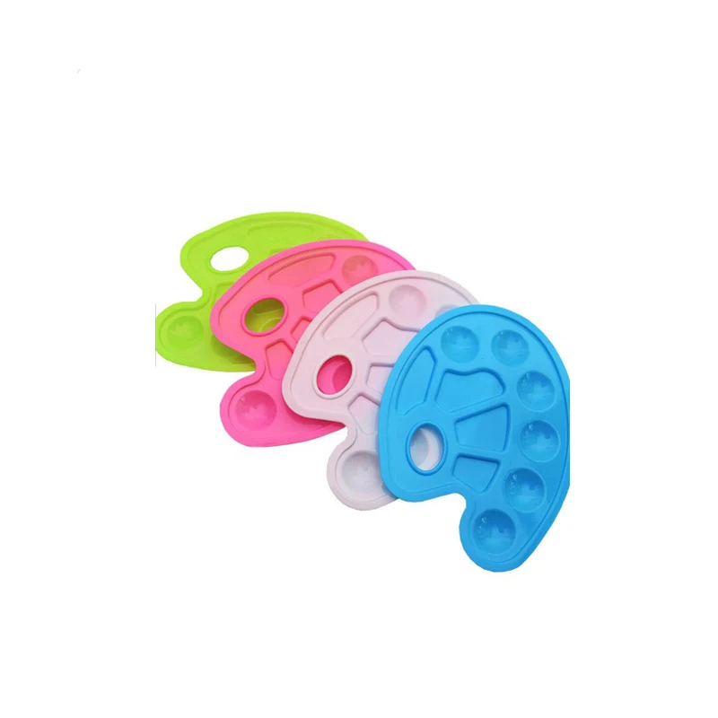 Plastic Oval Paint Palette With 10 Wells