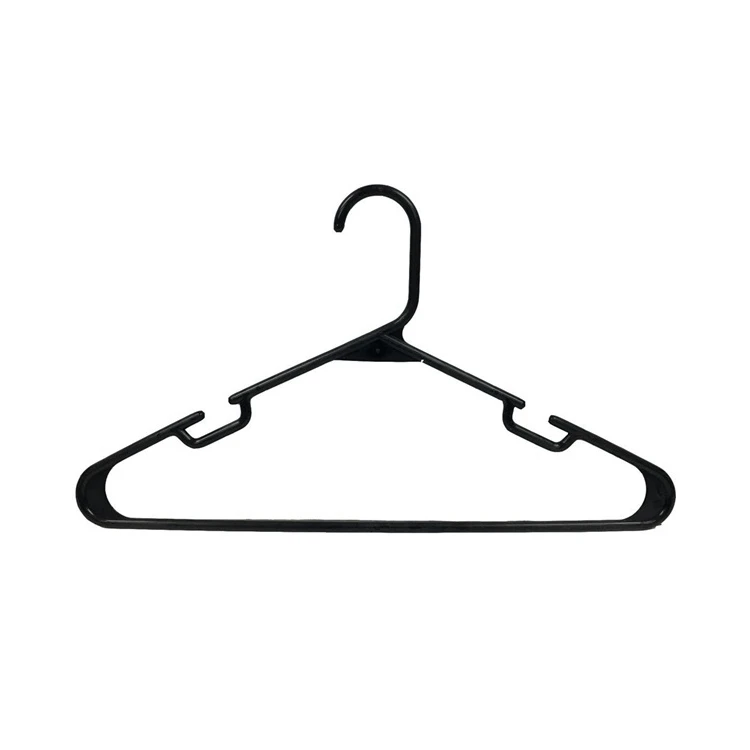 plastic white hanger new pp raise product 2017 new product plastic black hanger