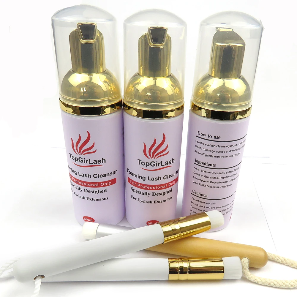 
Oil Free foaming eyelash cleanser for eyelash extension 