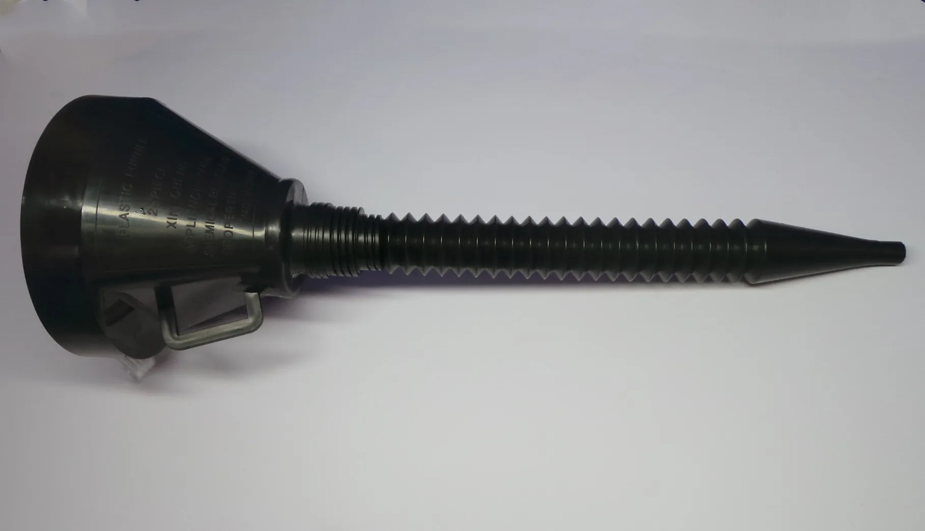 black plastic liquid funnel oil funnel with tube
