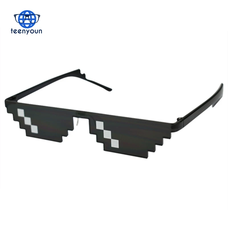 Brand Thug Life Sunglasses Party Vintage Eyewear 8 Bit Pixelated Mosaic Sunglasses Women Men UV400