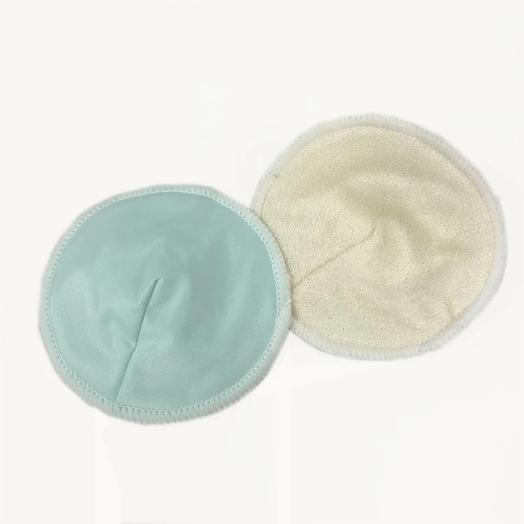 
China Eco friendly Naughty baby reusable waterproof contoured bamboo charcoal cotton feeding washable nursing pads 