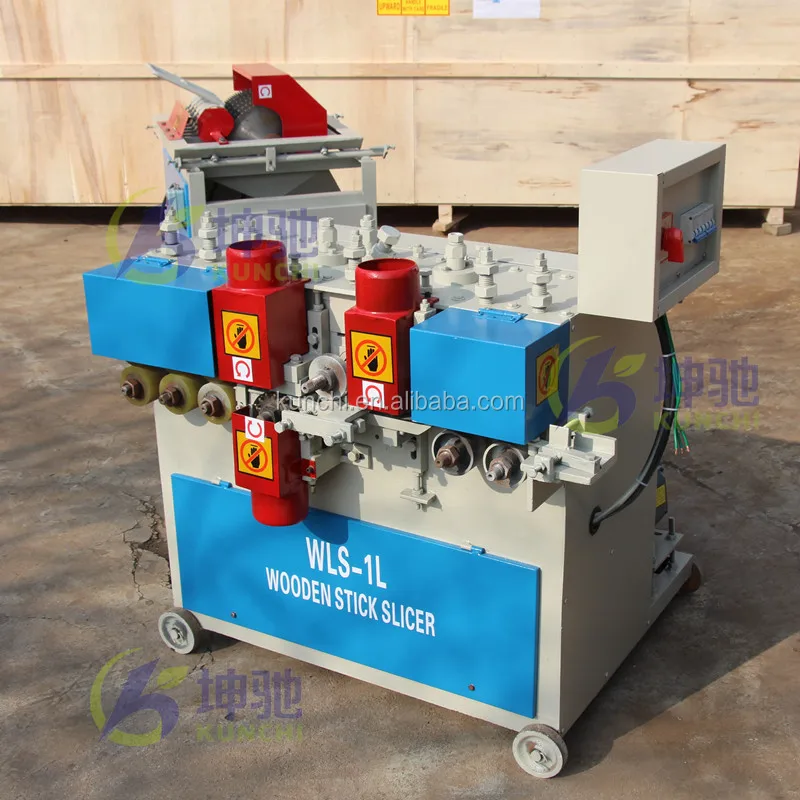 Top quality wooden skewer making machine / bbq stick making machine supplied by KUNCHI