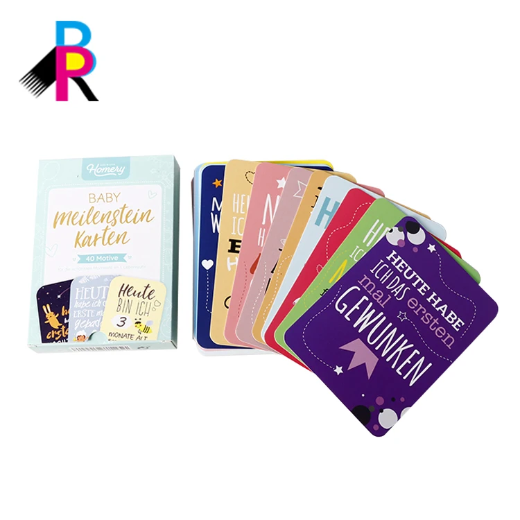 Colorful Baby Playing Game Card Set Printing Card Printed Paper Package Box