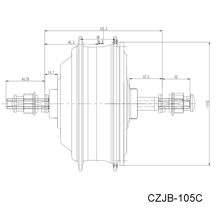 CZJB - 105C New 48v 500w Brushless E-bike Wheel Hub Motor