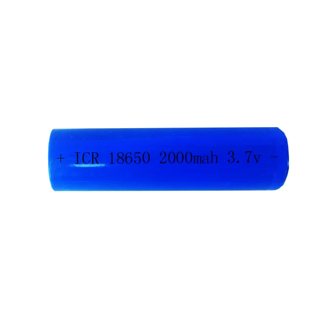 deep cycle rechargeable 2000mah cylindrical isr li ion 18650 li-ion battery for led light