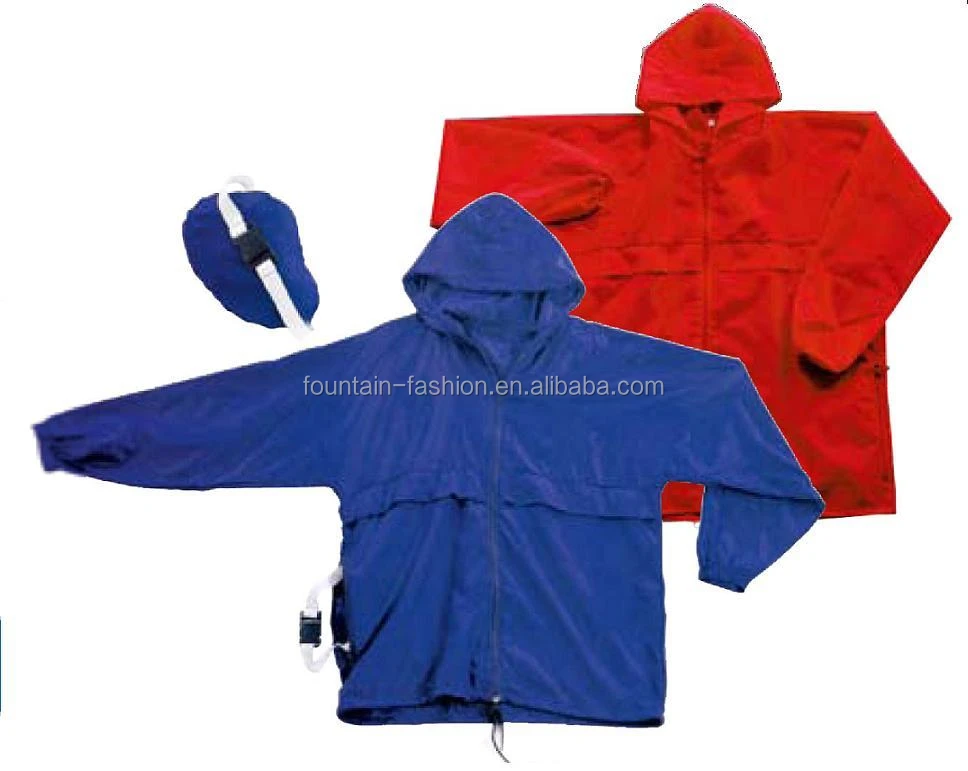 promotion packable windbreaker lightweight raincoat  foldable  jacket
