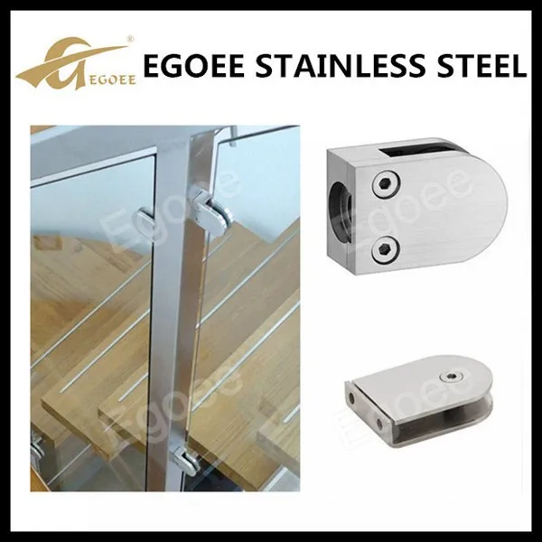 ss304 316 stainless steel clamp glass fitting for handrail/spider/spigot/bath fitting