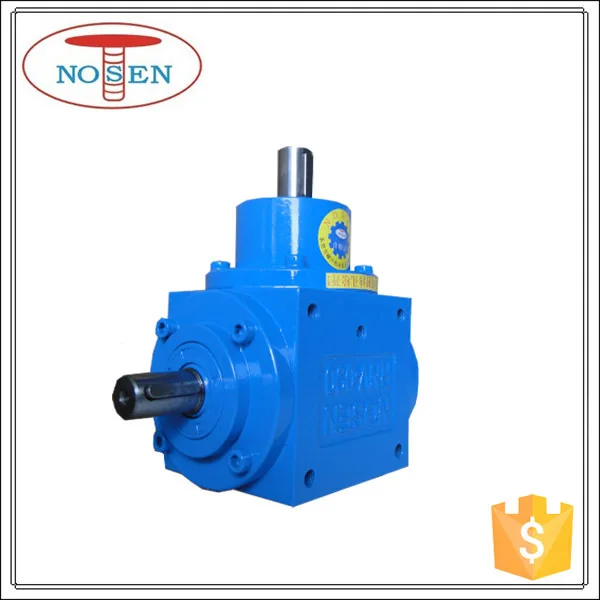 Cast iron housing 90 degree transmission agricultural bevel gearbox