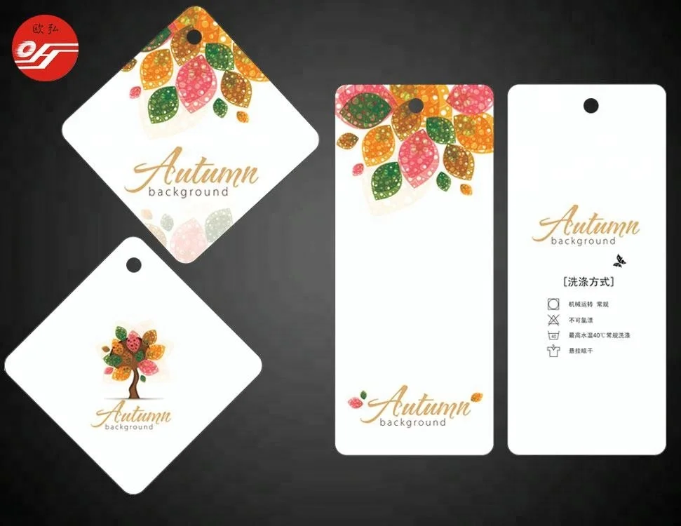 
Custom Black Cardboard Good Quality Embossed Logo Hang Tag for Clothing 